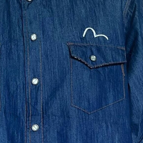 Indigo Denim Long-Sleeve Shirt - Picture 4 of 4